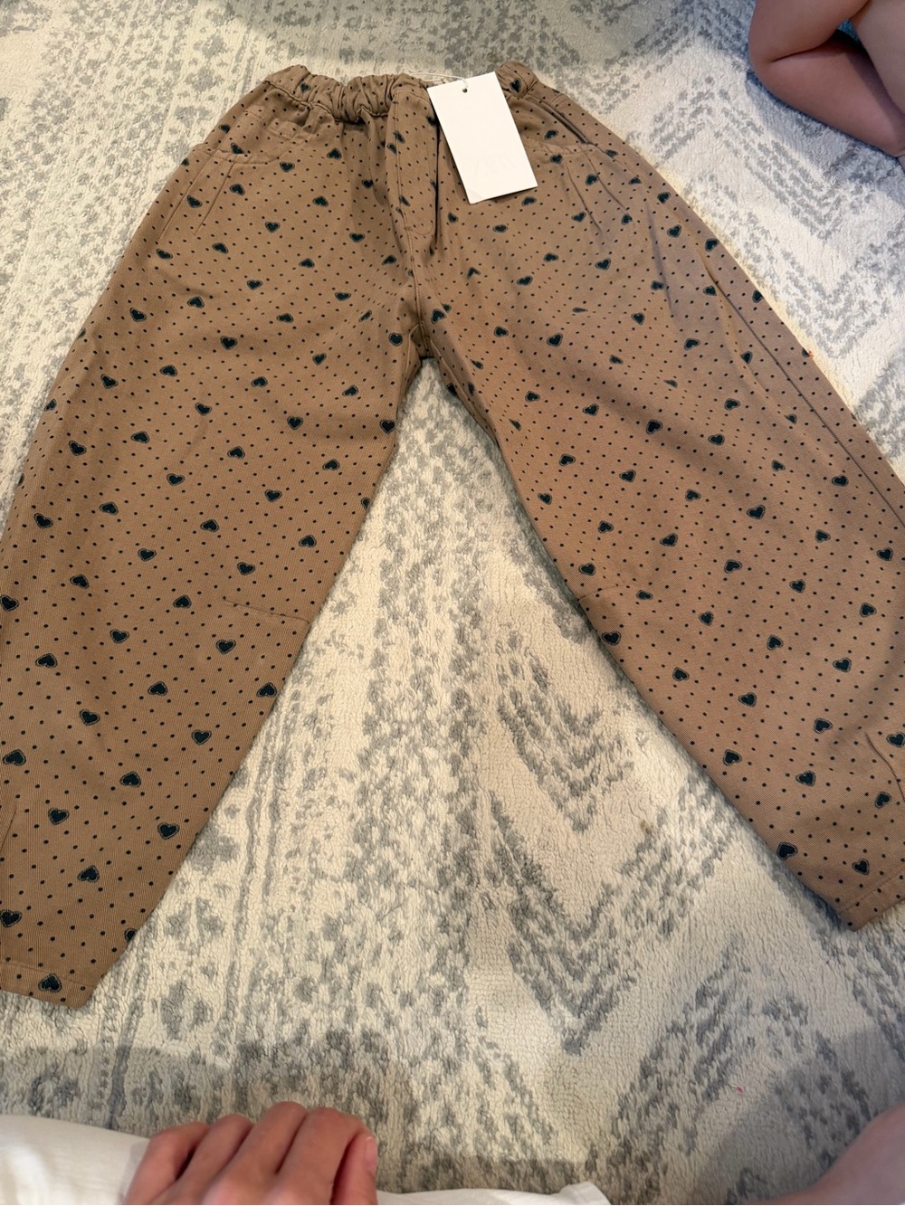 Zara Brown Tan Polka Dot Kids Pants